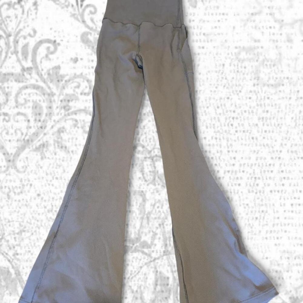aerie blue waffle flares leggings